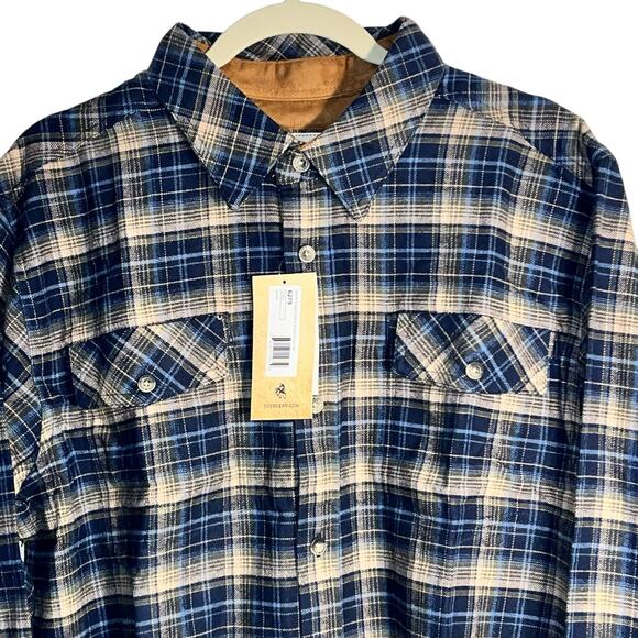 Legendary Whitetails Men’s Plaid Flannel Shirt Size Large Midnight Blue NWT - Picture 2 of 8